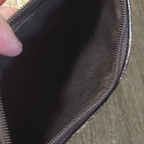 Vintage Coach Gold and Brown Clutch wristlet with Signature Monogram - Picture 4 of 5